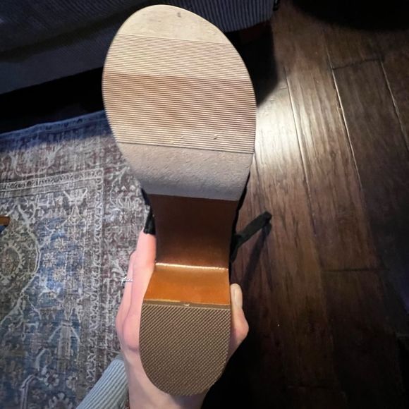 NWOT Torrid Chunky Black Suede Stacked Heels S:8W - Picture 5 of 10